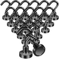 22 Pack Black Magnetic Hook Heavy Duty, 25lbs Magnetic Hooks by Keukenket