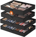 Lifewit Under Bed Shoe Storage Organizer 2 Pack, 4.3 Inches Profile Fabric by Lifewit