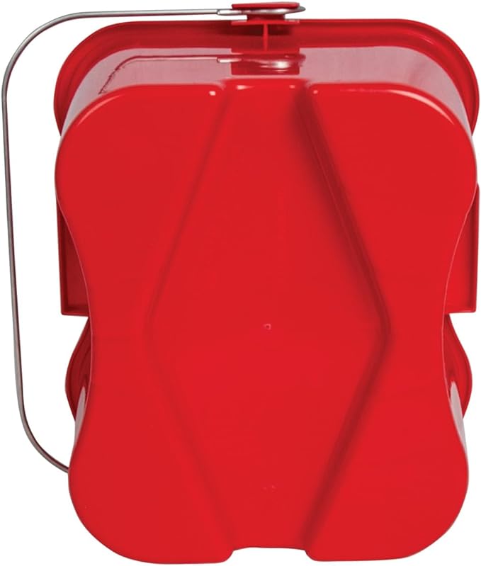 San Jamar Kleen-Pail Pro Sanitizer Pail Cleaning Bucket with Bail Handle for Cleaning, Kitchens, Restaurants, And Janitorial Use, Plastic, 6 Quarts, Red, (Pack of 12)