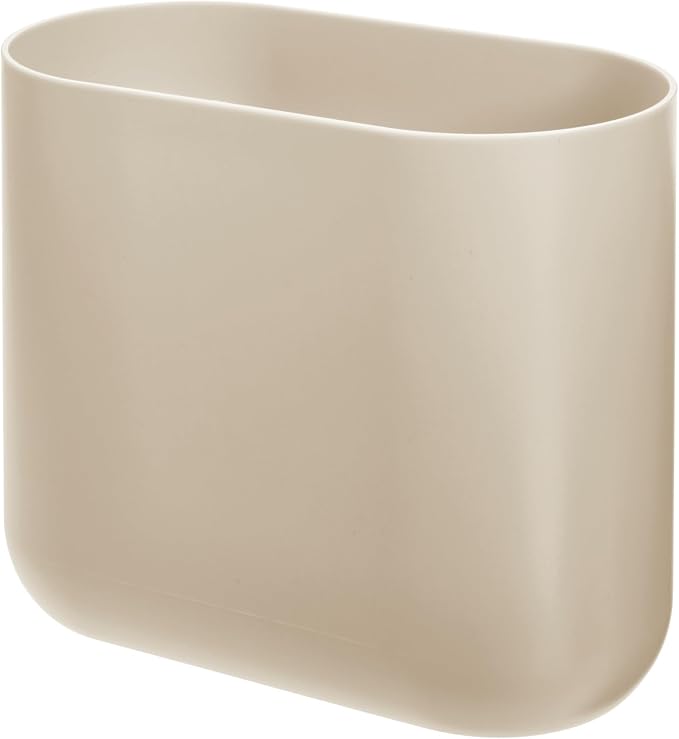 iDesign Small Slim Plastic Bathroom Trash Can - Image 7