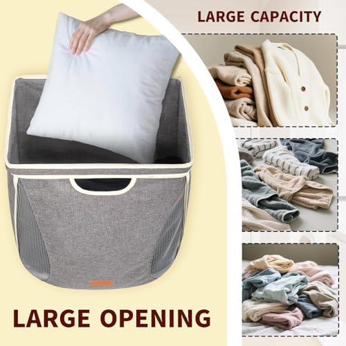 Ligereza Large Capacity Hanging Laundry Hamper Bag, Portable Over The Door - Image 3