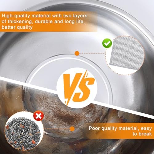 12 Pcs 3-Layer Metal Dish Cloth, 7.87" x 7.87" - Image 4