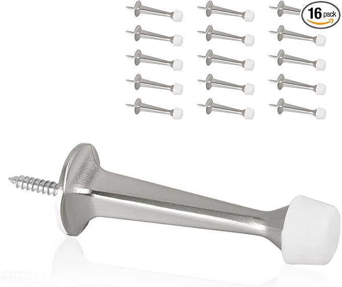 16 Pack Solid Rigid Door Stops by KOVOSCH