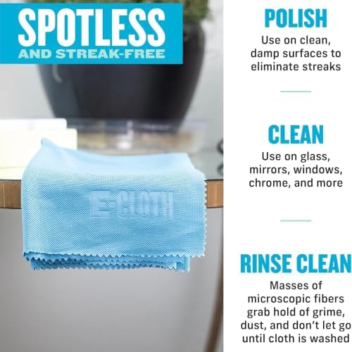 E-Cloth Glass & Polishing Cloths, Premium Microfiber Glass Cleaner, Glass and - Image 3