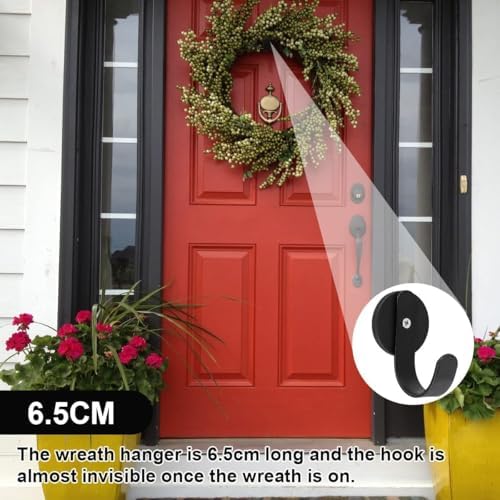 Linwnil 2 Pack Magnetic Wreath Hanger Wreath Holder Wreath Hanger Hook - Image 5