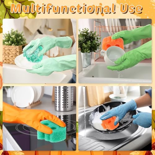 FillTouch Thanksgiving Pumpkin 3 Pcs Scrub Sponge - Image 5