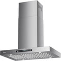 IKTCH Island Mount Range Hood 900 CFM, 42 Inch Stainless Steel Ducted Island Range Hood, Gesture Sensing & Touch Control, 4-Speed Fan