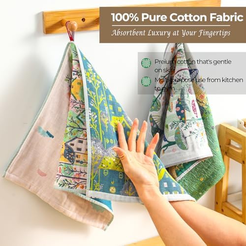 Cotton Mushroom Boho Floral Flour Sack Towels - Image 3