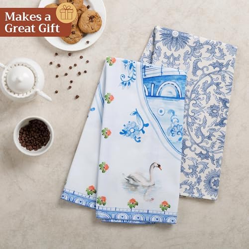 Maison d' Hermine Kitchen Towels Set of 6 Reusable 100% Cotton 27.50" x 20" - Image 6