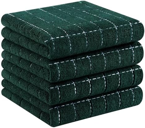 Homaxy 100% Cotton Terry Kitchen Towels, 4 Pack by Homaxy