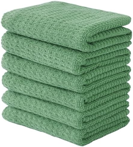 CRAFTSWORTH Cotton Kitchen Towels15 x 26" Solid Sage Kitchen Hand Towels by CRAFTSWORTH