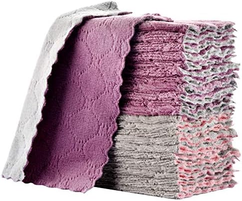 OstWony Small Reusable Cleaning Cloths, 6 x 10 inch, Absorbent Dish Rag by OstWony
