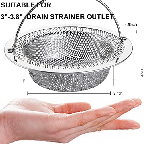 LASSHSWA Kitchen Sink Strainer Stainless Steel, Kitchen Sink Drain Strainer - Image 2