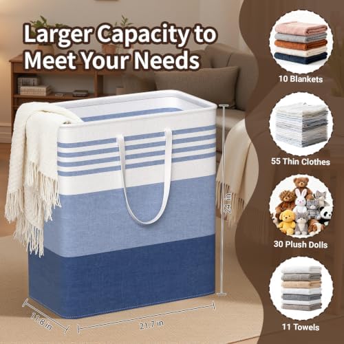 WOWBOX 2 Pack Laundry Baskets, Collapsible Dirty Clothes Laundry Hampers - Image 2