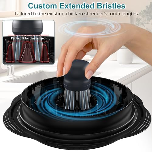 Mini Dish Brush for Cleaning Chicken Shredder, Long Bristles - Image 3
