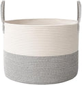 JMvicyroam 65L Extra Large Machine Washable Cotton Rope Blanket Basket by JMvicyroam