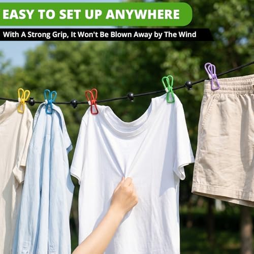 Travel Clothesline, Portable Retractable Clothes Line Outdoors, Camping - Image 4