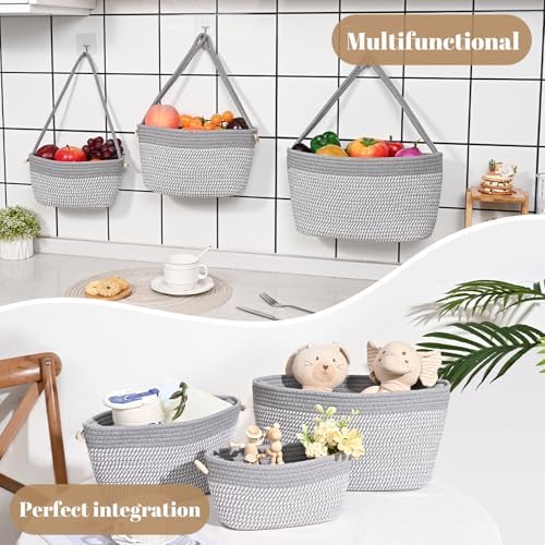Hanging Basket, 3-Tier Woven Wall Basket - Image 5