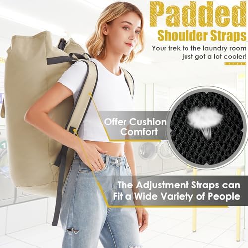 Backpack Laundry Bag, 115L Heavy Duty Extra Large College Laundry Backpack - Image 4