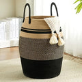 Large Laundry Hamper Basket 65L Woven Blanket Basket by Fionasmagic