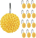 Sunlit Decorative Floral Shower Curtain Hooks, Dahlia Pinnata Flower Shower by Sunlit