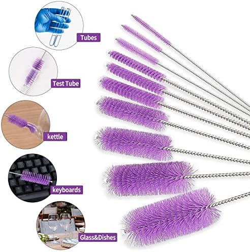 CiaraQ Bottle Cleaning Brushes, 8 Inch Nylon Tube Brush Set - Image 2
