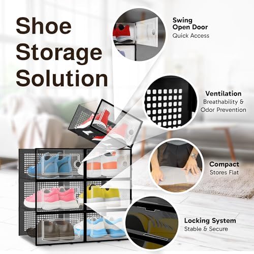 Reli. Shoe Box | Clear Storage Shoe Box Stackable & Compact - Image 5