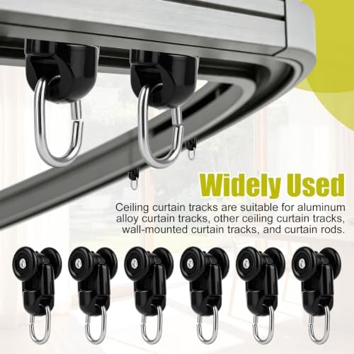 NQEUEPN 20Pcs Curtain Track Glider Rollers - Image 3
