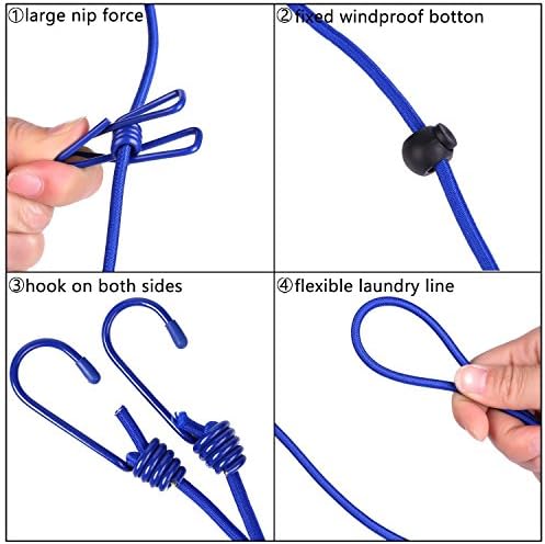 Portable Travel Clothesline, Adjustable Elastic Travel Camping Retractable - Image 2