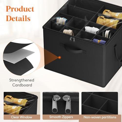 Lifewit Shoe Storage Organizer for Closet, Holder Box, 2 Pack - Image 4