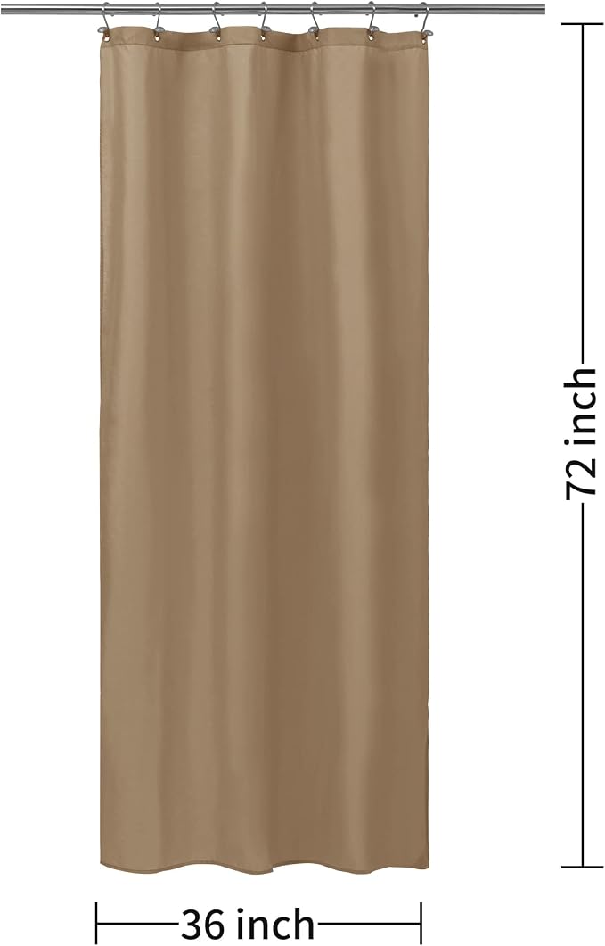 ALYVIA SPRING Stall Waterproof Fabric Shower Curtain or Liner Coffee - Image 7