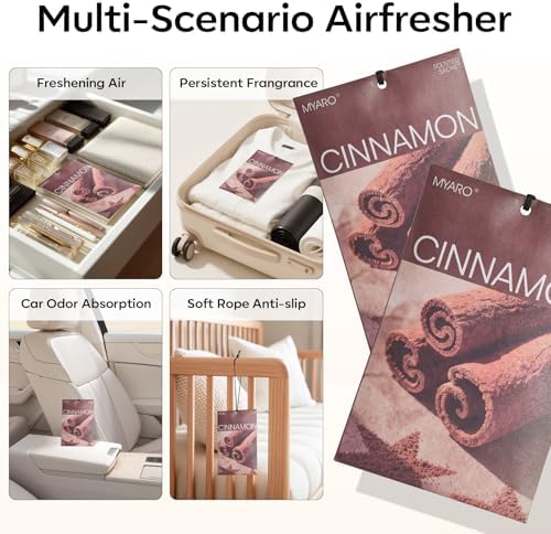 MYARO 20Pcs Cinnamon Scented Sachets, Closet Deodorizer Car Air Freshener - Image 3