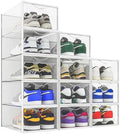 Seseno 12 Pack Shoe Storage Bins, Space Saving Foldable Shoe Rack, Shoe Box by Seseno