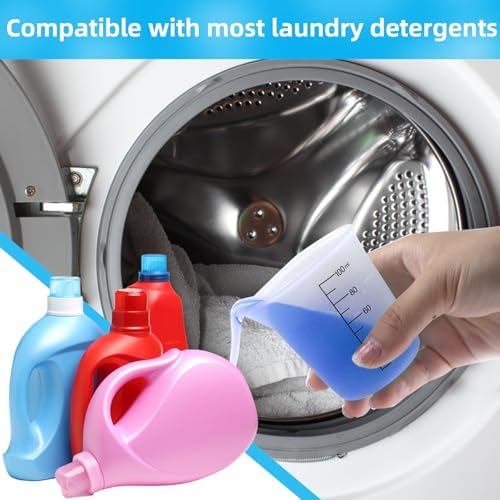 4 Pack Reusable Silicone Measuring Cups, 100ml Laundry Detergent Dispenser - Image 2