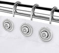 Silver Shower Curtain Hooks, Rust Proof Shower Curtain Rings by iToplin