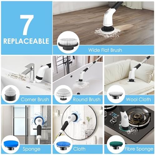 Electric Spin Scrubber, Cordless Cleaning Brush - Image 5