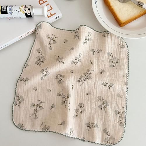 BuLuTu 4 Pack Stylish Dish Cloths Floral Print Cleaning Towels - Image 5