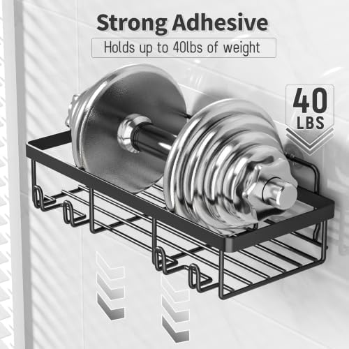 Liuoud Shower Caddy 5 Pack XL-Size Adhesive Stainless Steel Organizer - Image 4