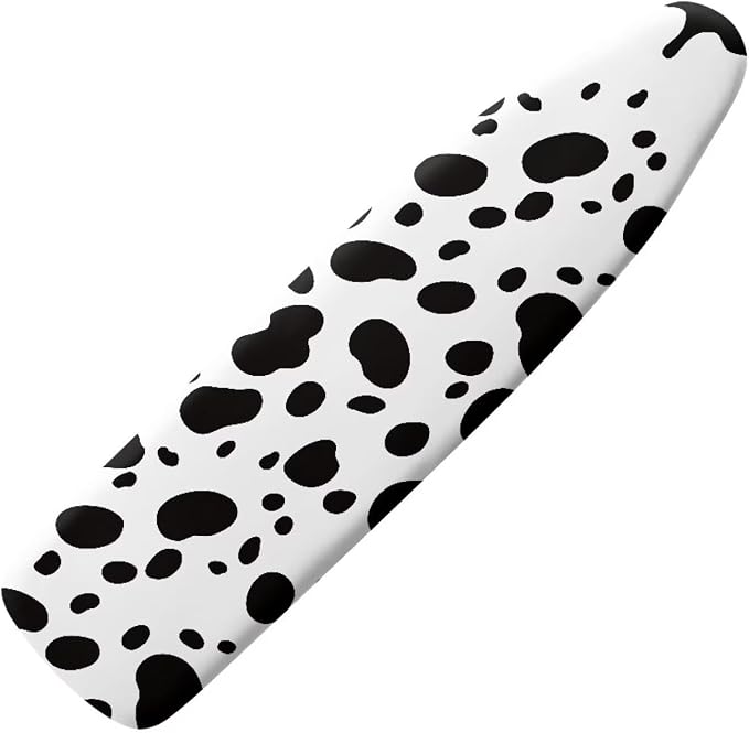 Cow Ironing Board Cover, Soft Durable Elastic Edge & Hook and Loop Fasteners by Tomeusey