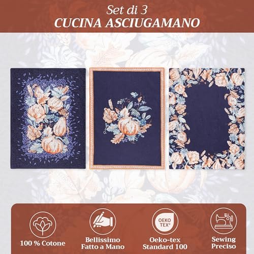 Maison d' Hermine Kitchen Towels Set of 3 Reusable 100% Cotton 27.50" x 20" - Image 2