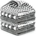 Microfiber Cleaning Cloths, 6 Pack Gray Kitchen Towels by Unknown