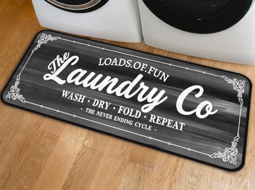 Laundry Room Long Mat Area Rug Non-Slip Floor Mat Waterproof Farmhouse Carpet - Image 6