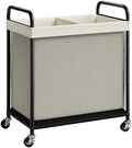 ELYKEN Laundry Hamper 2 Section, 100L Rolling Laundry Sorter by ELYKEN
