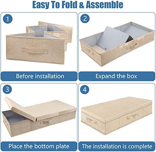 Supowin 2Pack Large Underbed Storage Containers Bin - Image 3
