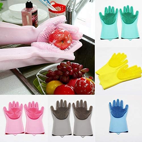 Silicone Dishwashing Gloves, Pet Grooming Rubber Scrubbing - Image 3