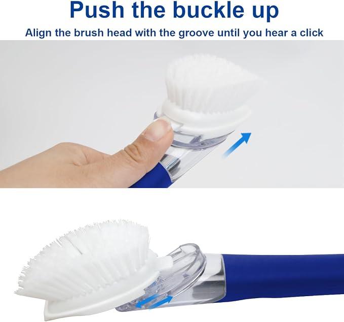 CELOX Dish Brush with Soap Dispenser, Soap Dispensing Brush with Handle - Image 6