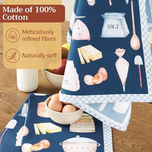 Maison d' Hermine Kitchen Towels Set of 2 Reusable 100% Cotton 27.50" x 20" - Image 4