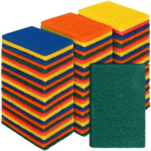 Hoolerry 100 Pcs Non Scratch Scouring Pads by Hoolerry
