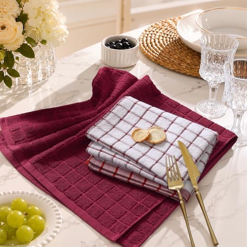 Kitinjoy Premium Kitchen Towels, Large 100% Cotton Terry 390 GSM Kitchen Hand - Image 4