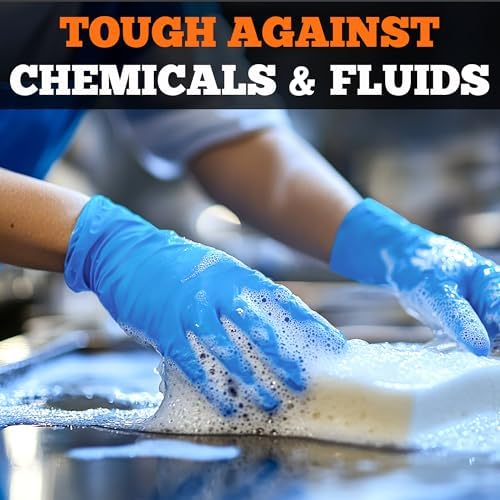 TitanFlex Nitrile Exam Gloves, Heavy Duty Nitrile Gloves, Mechanic Disposable - Image 3